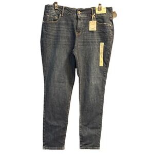 a.n.a 20W Blue Denim Jeans Mid Rise Skinny Fitted Hip &‎ Thigh Comfort Waist